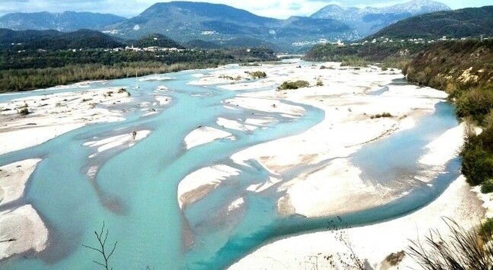 panorama del fiume Tagliamento