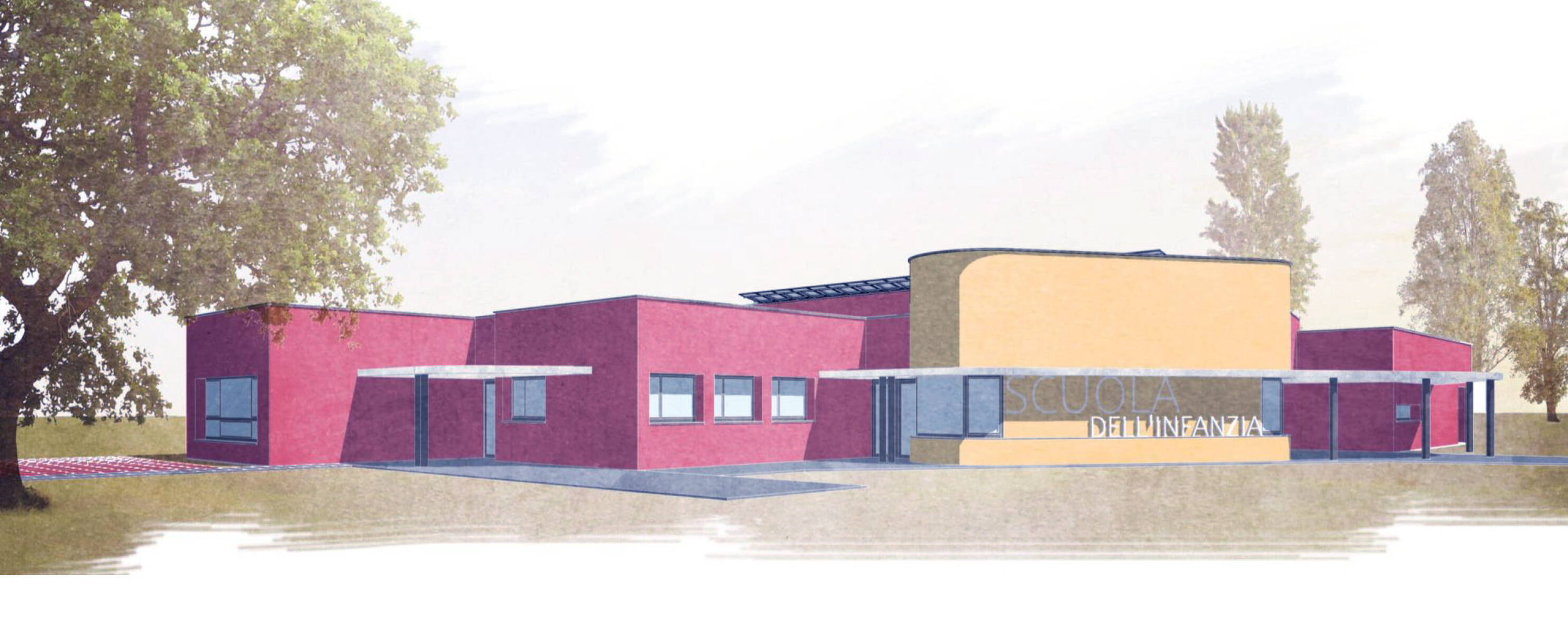 Rendering di come sarà la nuova scuola